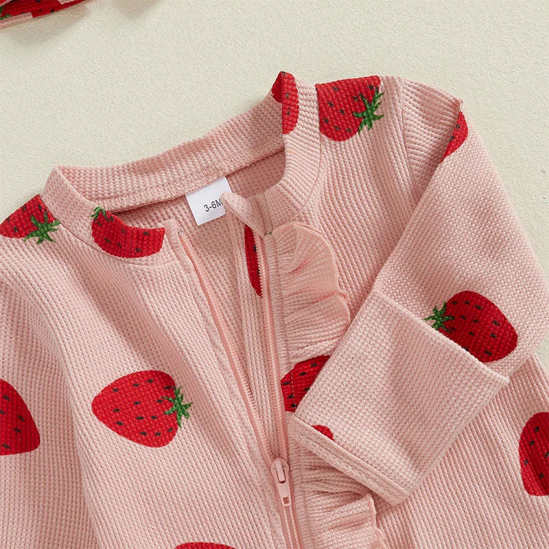 Combinaison à volants et à manches longues avec bandeau