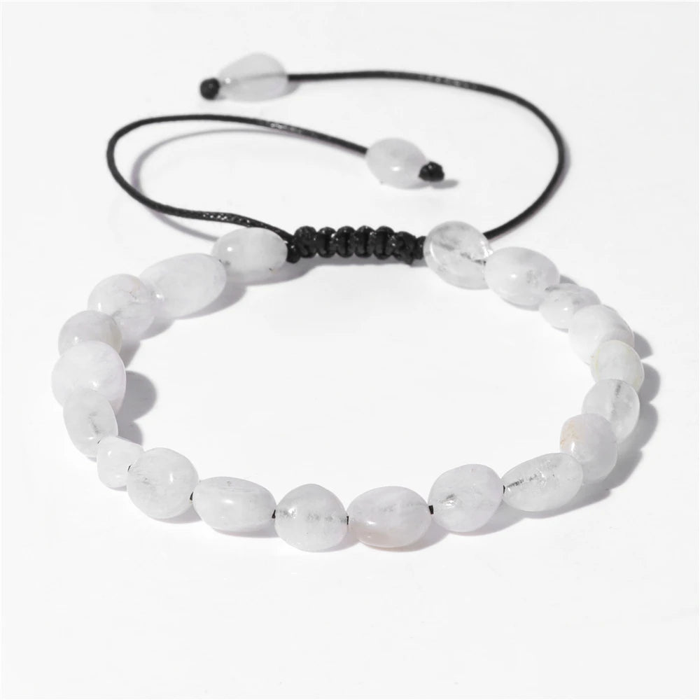 Apatite Stone Bead Bracelet Natural Aquamarines