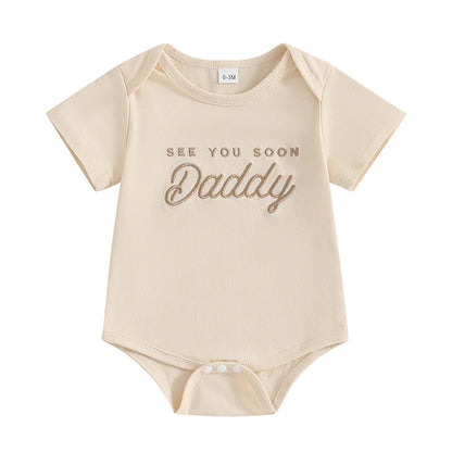 Embroidery Short Sleeve Bodysuit