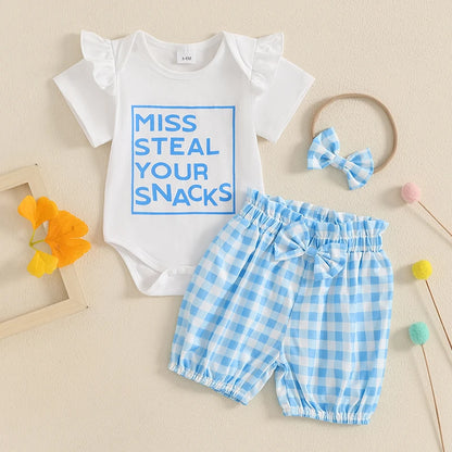 3 Piece Plaid Summer Outfit