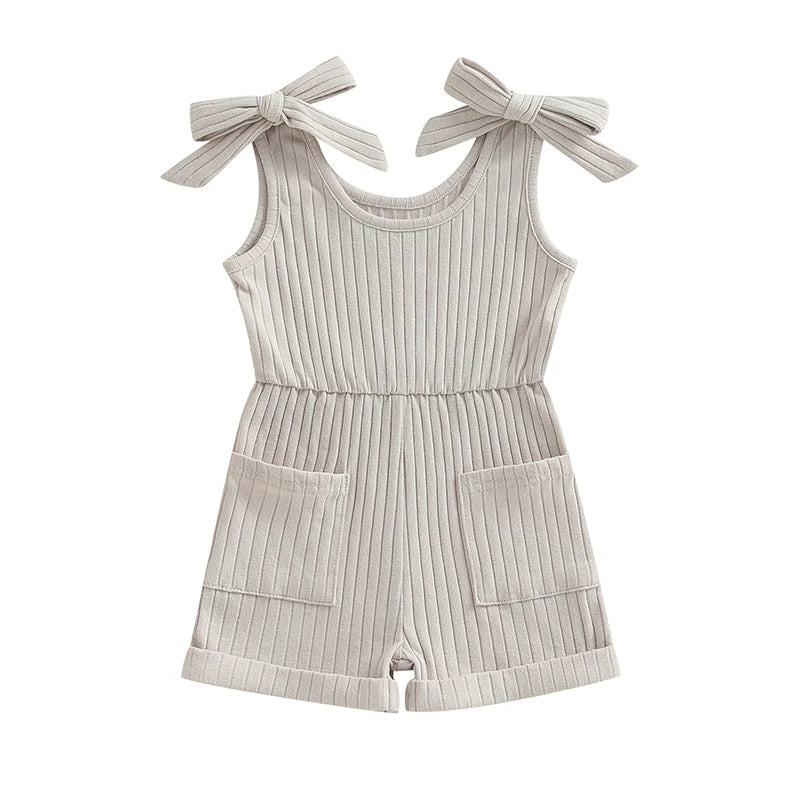 Sleeveless Ribbed Romper