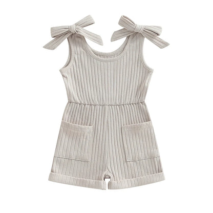 Sleeveless Ribbed Romper