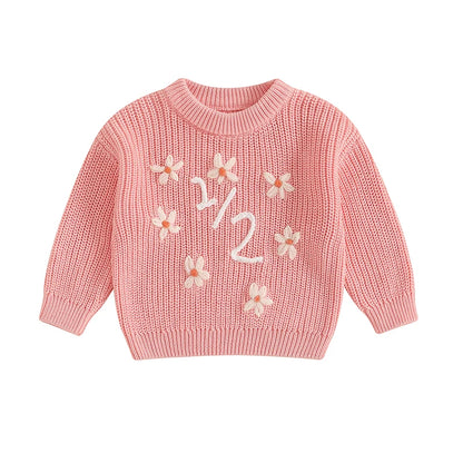 Embroidery Sweaters Long Sleeve