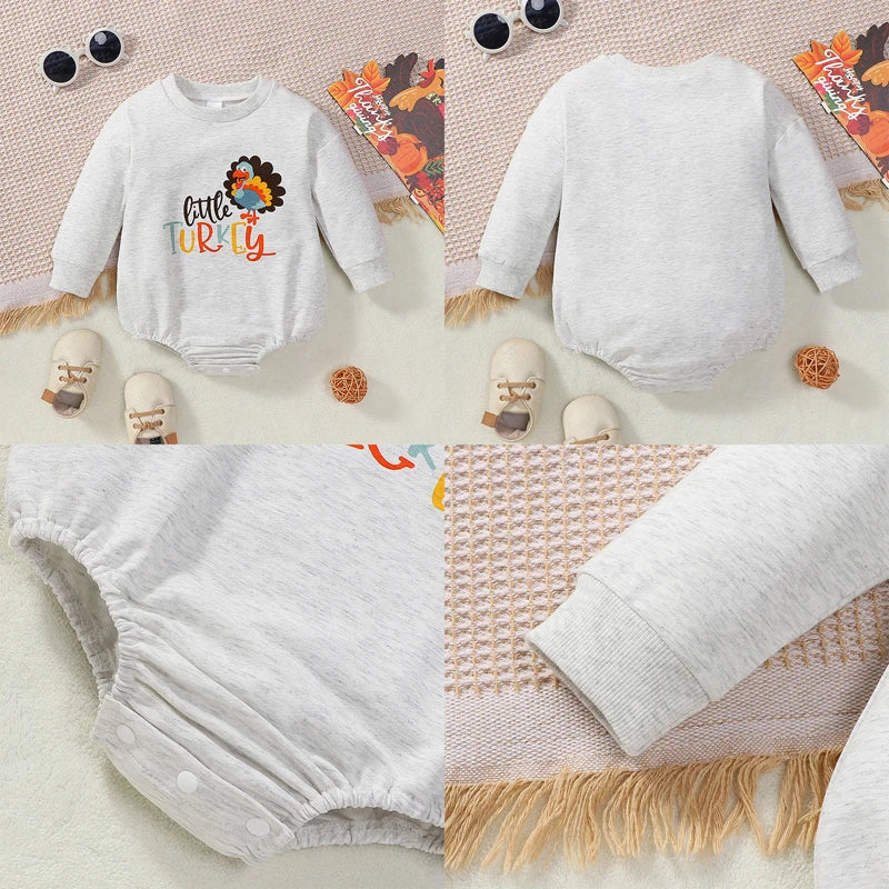 Thanksgiving Casual Long Sleeve Bodysuit
