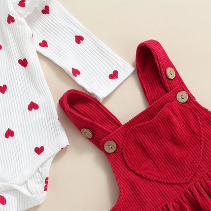 2 Piece Ruffle Heart Special Outfit