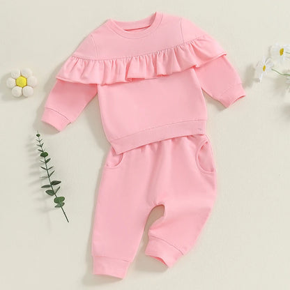 Ensemble 2 pièces pour bébé fille - Tenue d'automne
