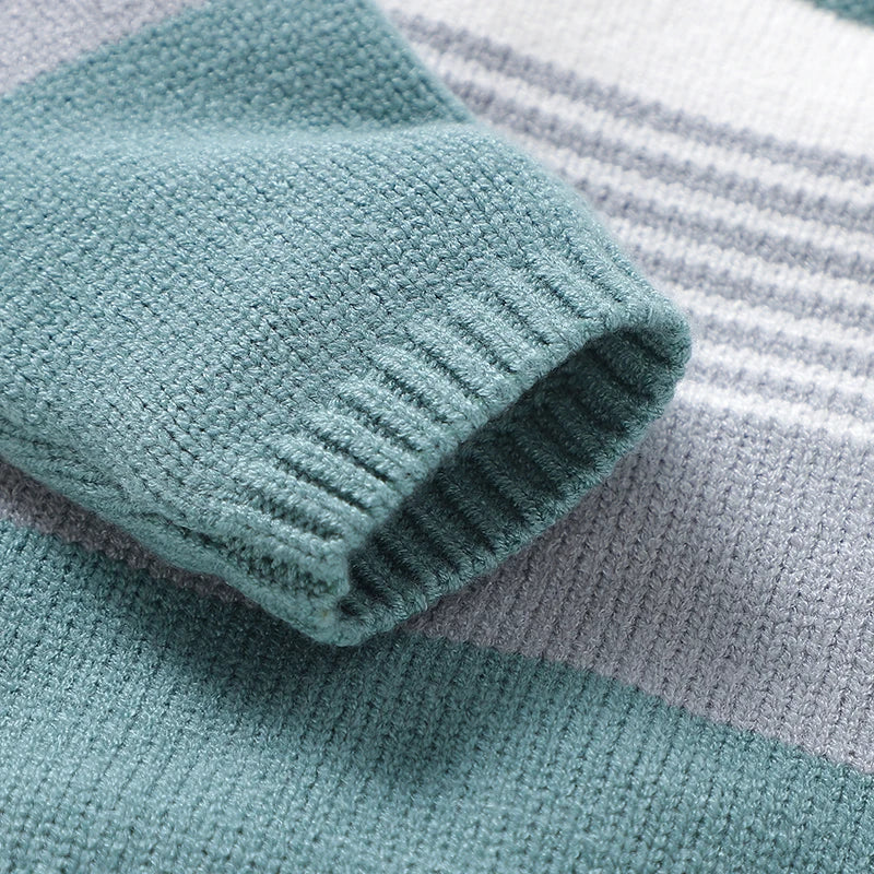 2 Piece Knitted Striped Suit