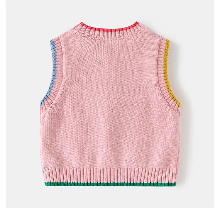 Pull sans manches motif ours de dessin animé 