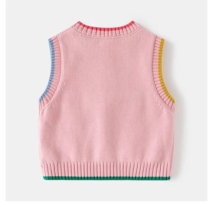 Pull sans manches motif ours de dessin animé 