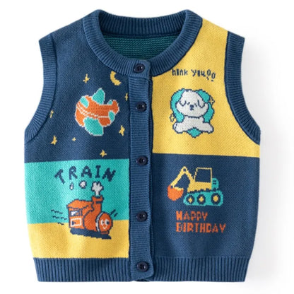 Autumn Cartoon Colorful Vest
