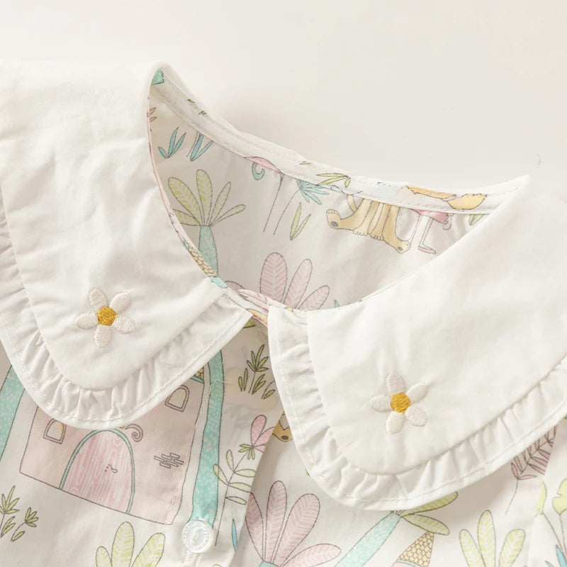 Floral Polo Tee Short Sleeved Shirt