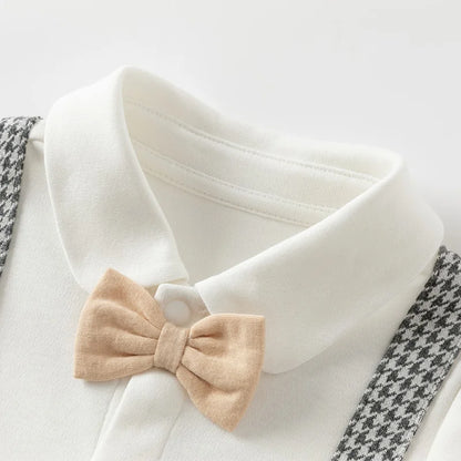 Combinaison formelle à carreaux pour bébé 