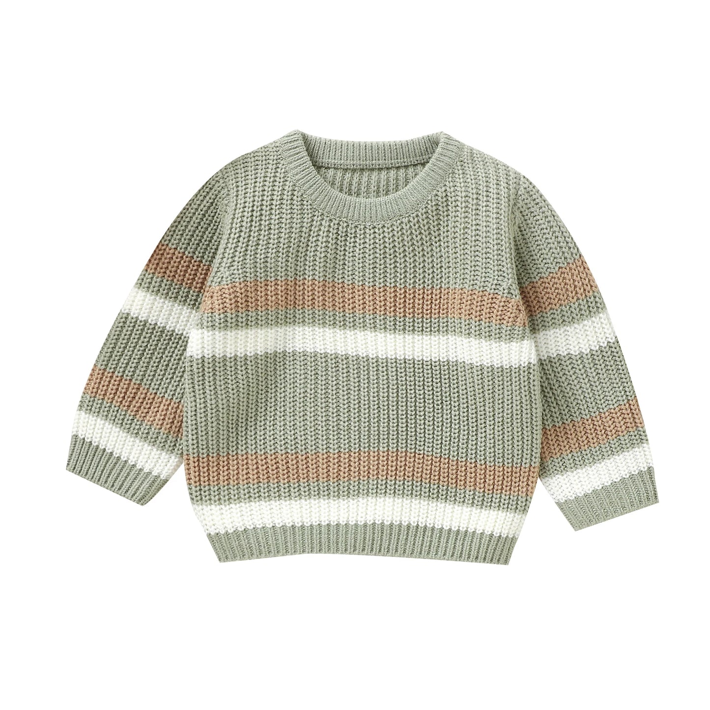 Baby Embroidery Knitted Stripe Sweater