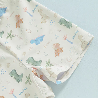 Maillot de bain à motifs floraux et fauniques