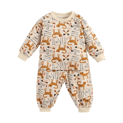 2 Piece Cartoon Autumn Suit