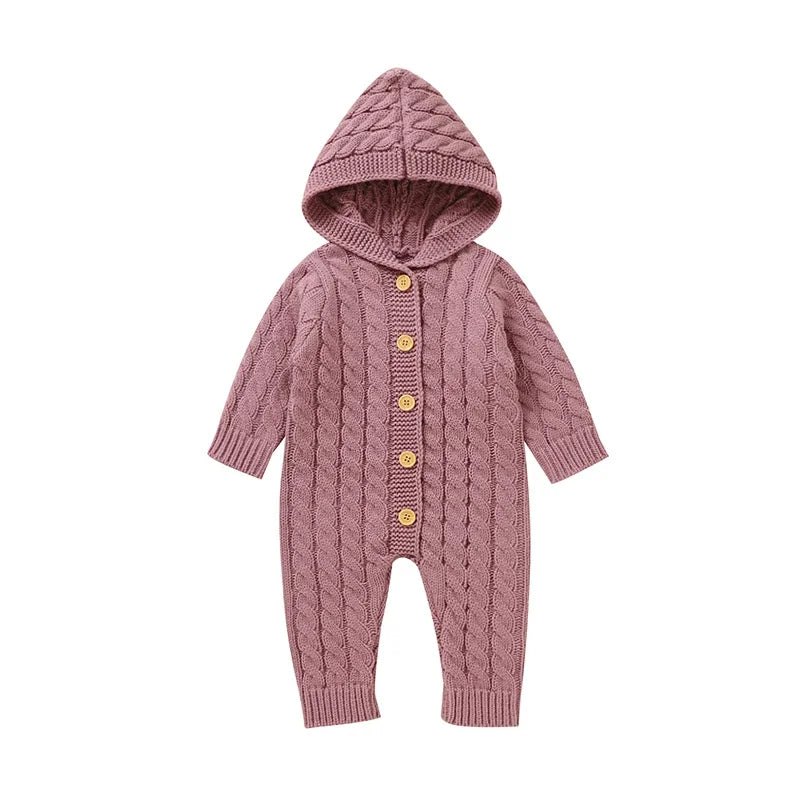 Knitted Autumn Hooded Grow suit