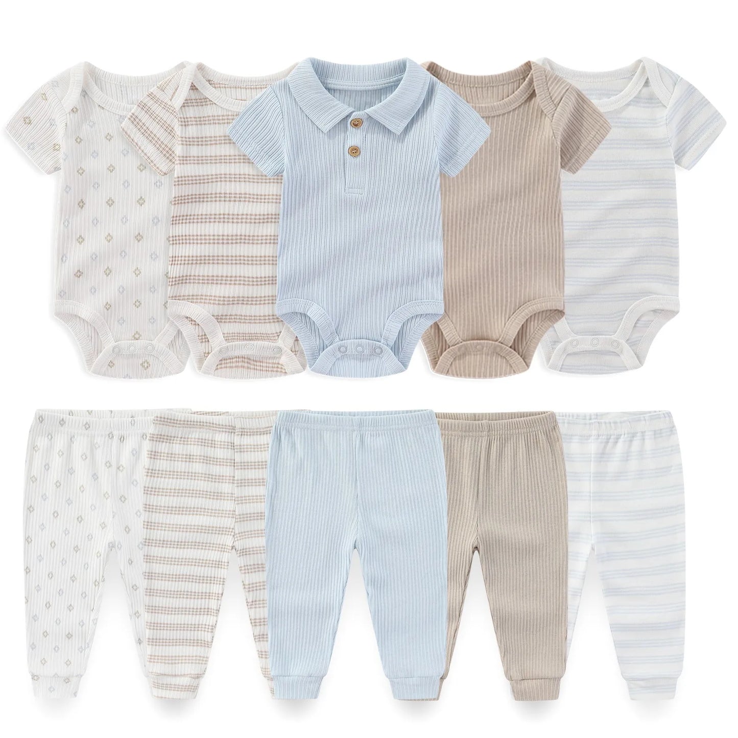 5 Sets Bodysuit with Pants