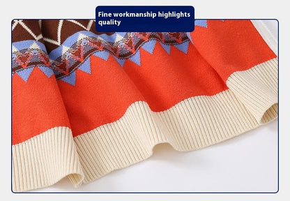 Workmanship™ Geometric Stripe Long Sleeve Sweater with Zipper