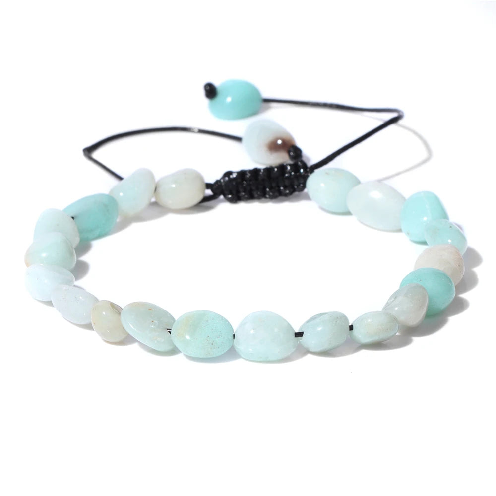 Apatite Stone Bead Bracelet Natural Aquamarines