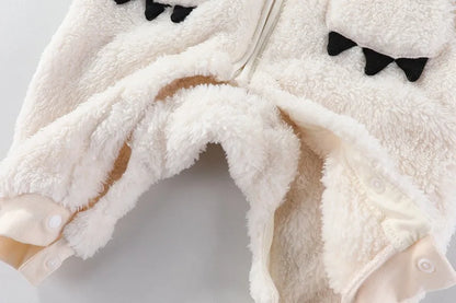 Hooded Thick Fleece Jumpsuit