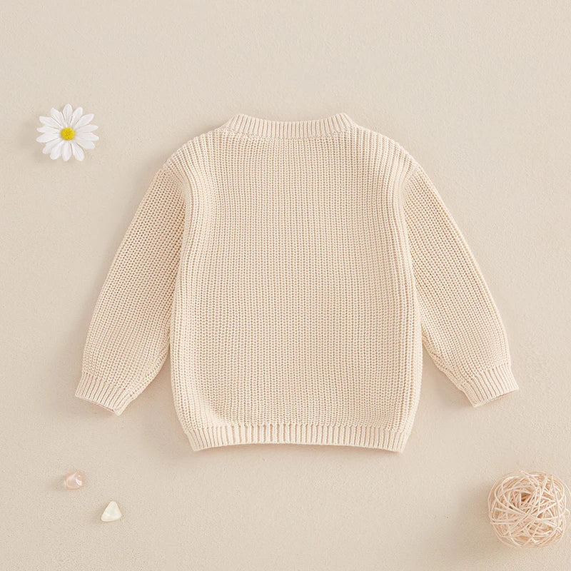 Pull à manches longues avec broderie florale