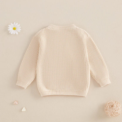 Pull à manches longues avec broderie florale