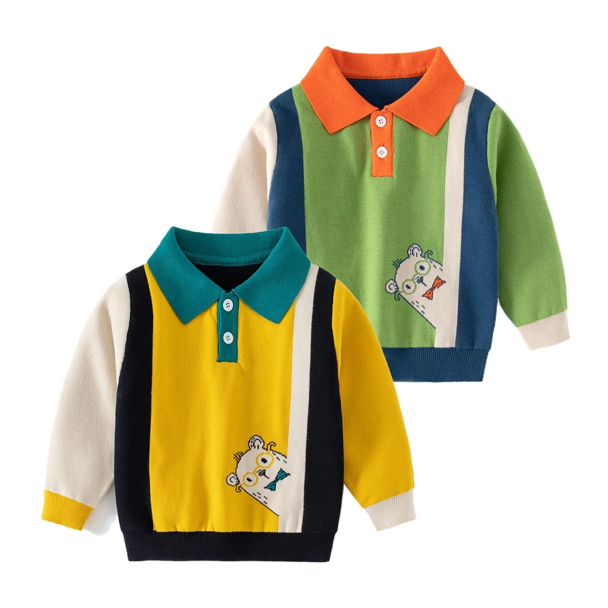 Pull à manches longues avec col dessin animé Workmanship™ Block