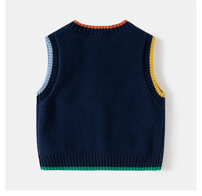 Pull sans manches motif ours de dessin animé 