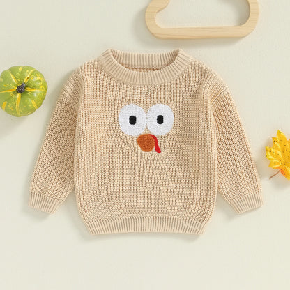 Embroidery Sweaters Long Sleeve O Neck