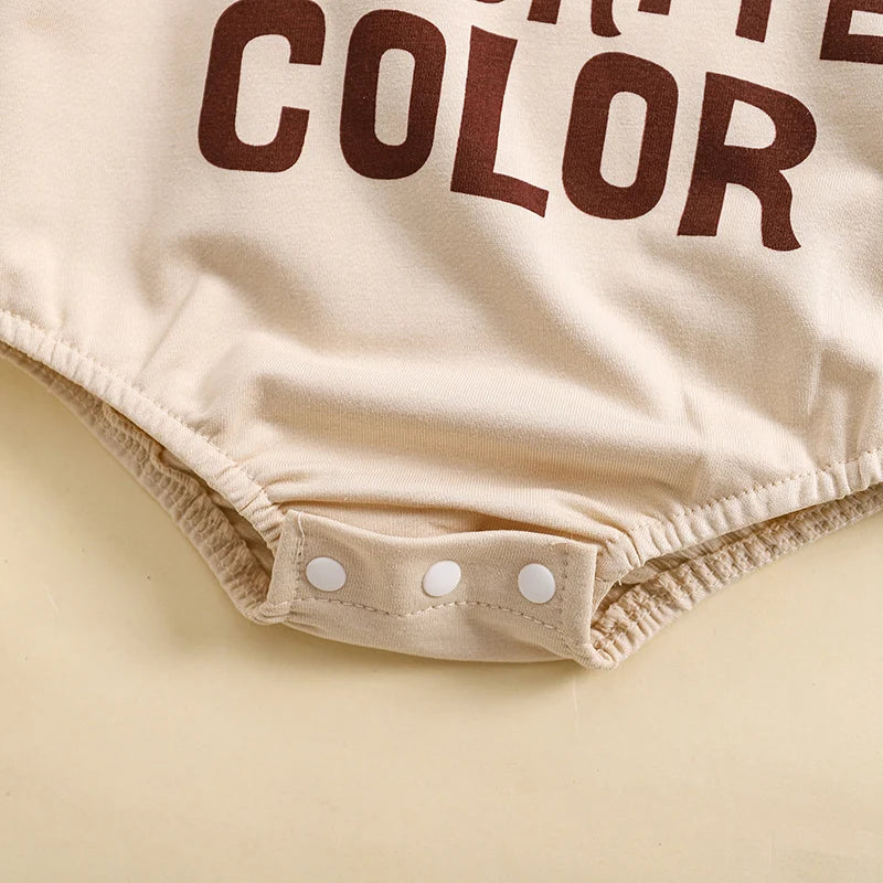 Body ras du cou à manches longues et lettres