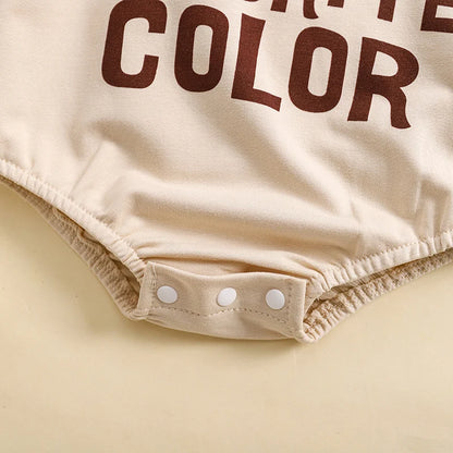 Body ras du cou à manches longues et lettres