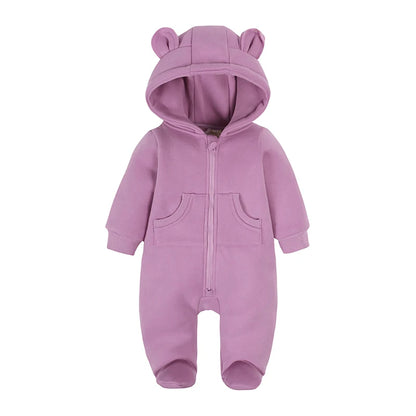 Fleece Warm Thicker Hooded Jumpsuits