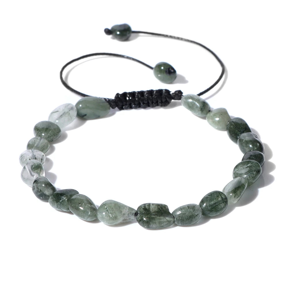 Apatite Stone Bead Bracelet Natural Aquamarines