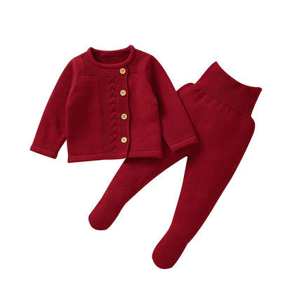 2 Pieces Autumn Knitted Suit