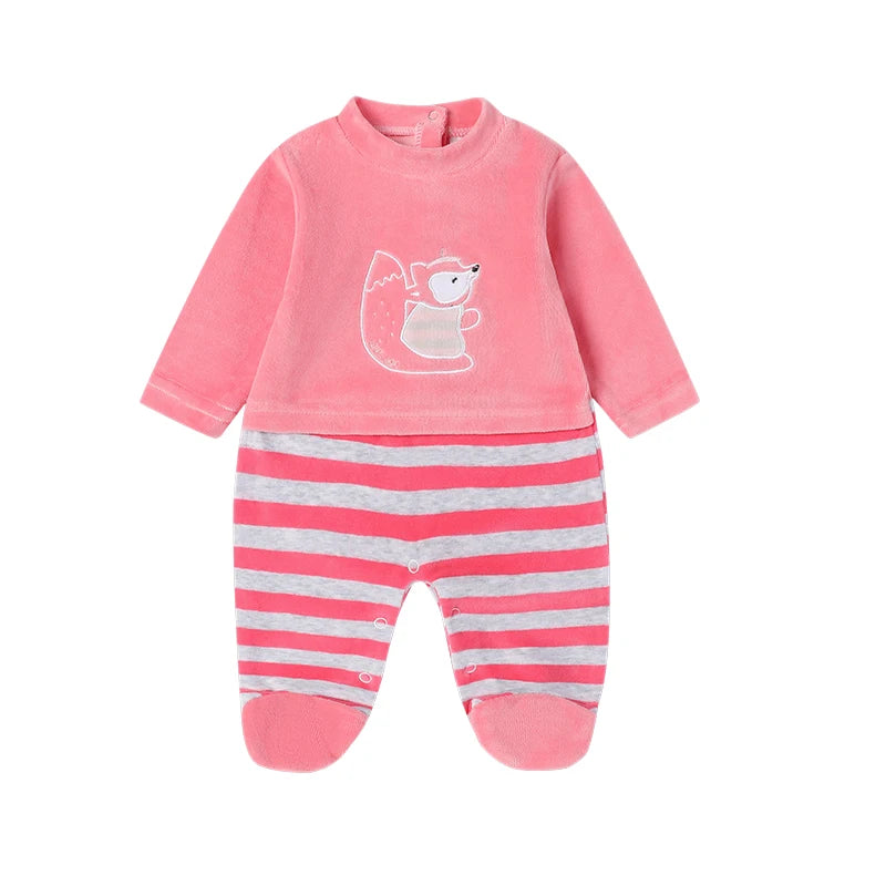 Combinaison rayée brodée