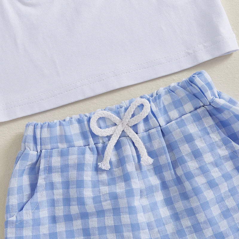 2 Piece Set Easter Outfit Carrot Cart Embroidery Full Suit