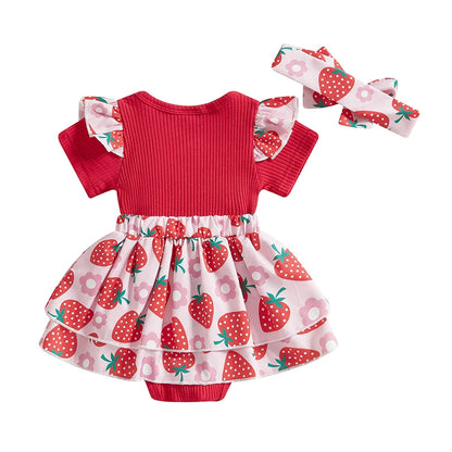 Bear Dress with Bow Headband