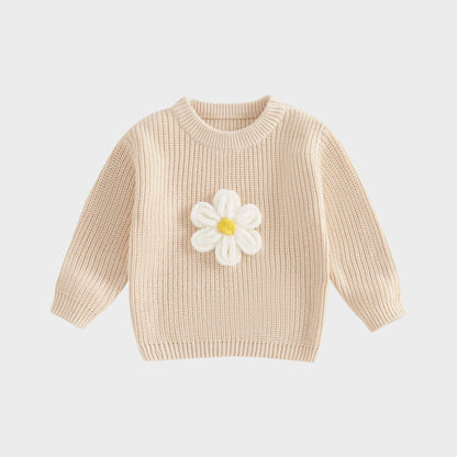 Pull à manches longues avec broderie florale