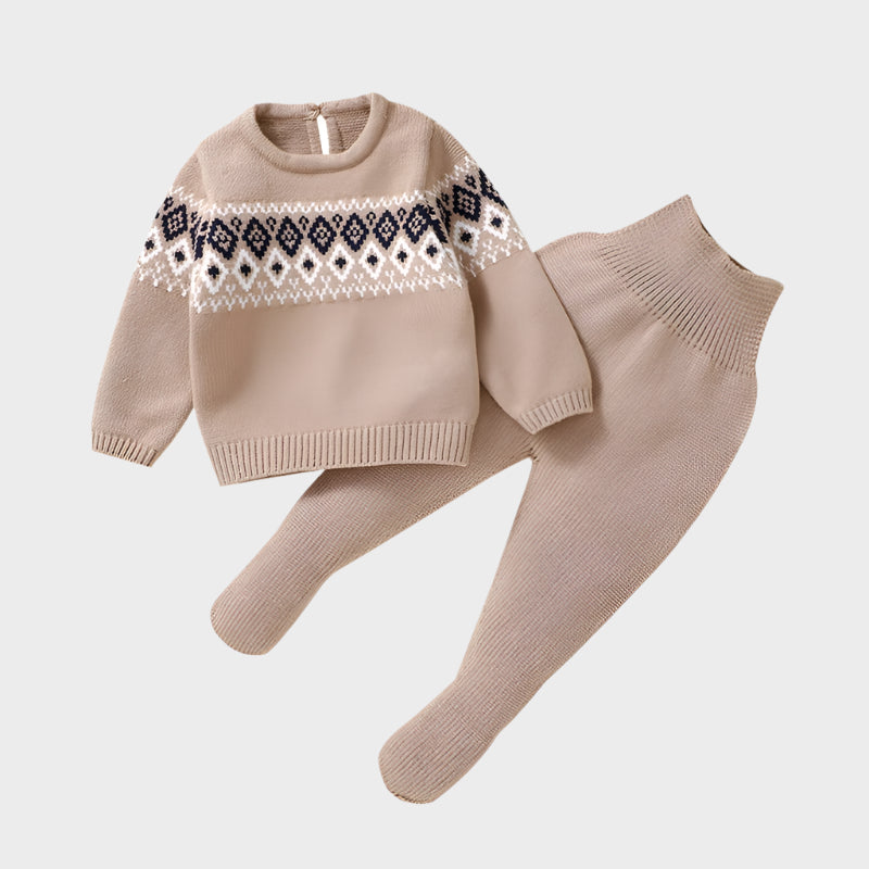 2 Pieces Autumn Knitted Suit