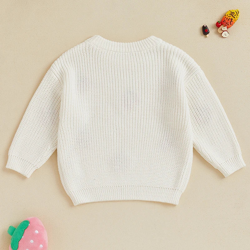 Strawberry Embroidered Long Sleeve Sweater