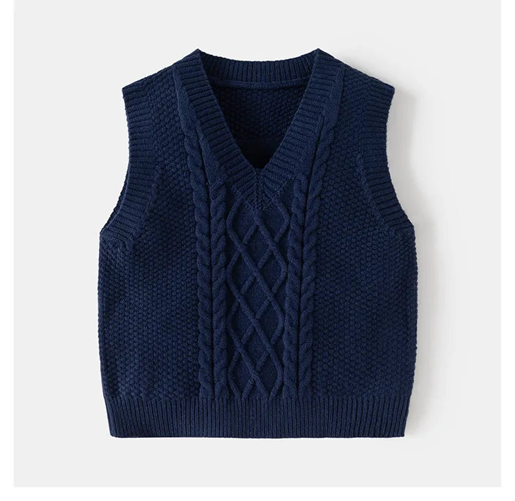 Gilet en tricot à col en V slim