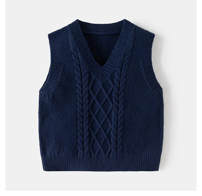 Gilet en tricot à col en V slim