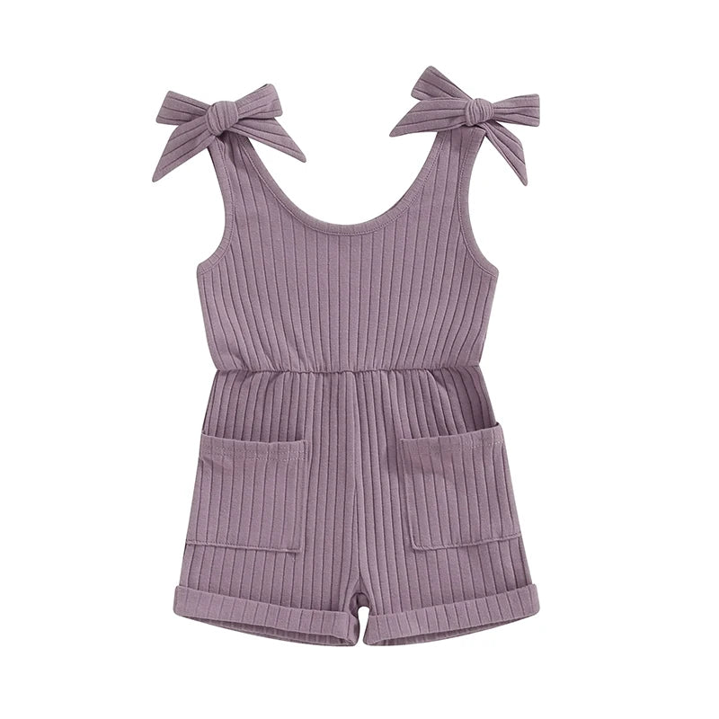 Sleeveless Ribbed Romper