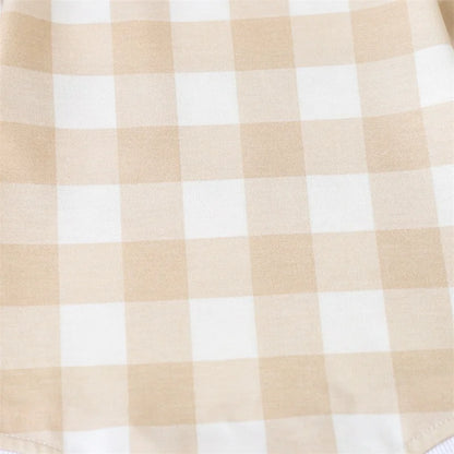 Body à manches longues avec poches et carreaux écossais