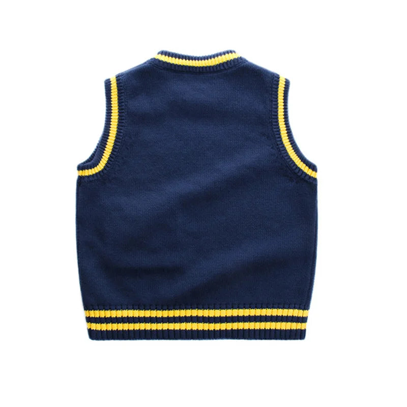 Pull sans manches pour bébé d'automne avec ours