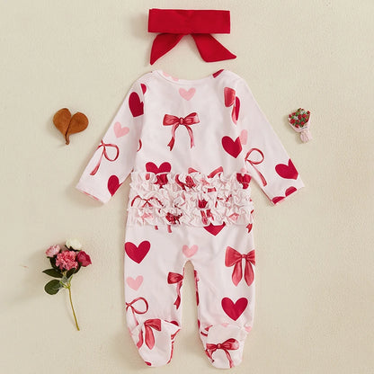 2 Piece Bow Heart Jump Suit