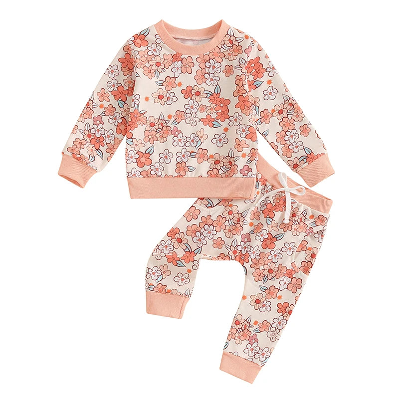 2 Pieces Floral  Suit