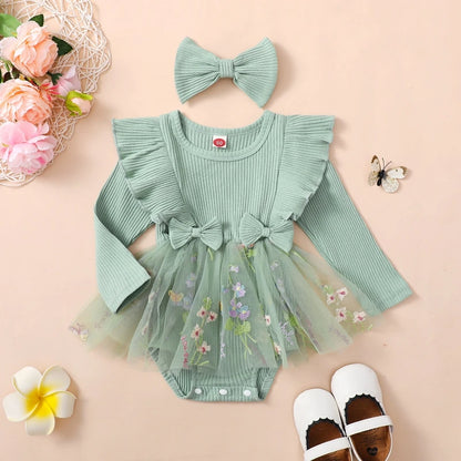 Floral Dress with Headband Set