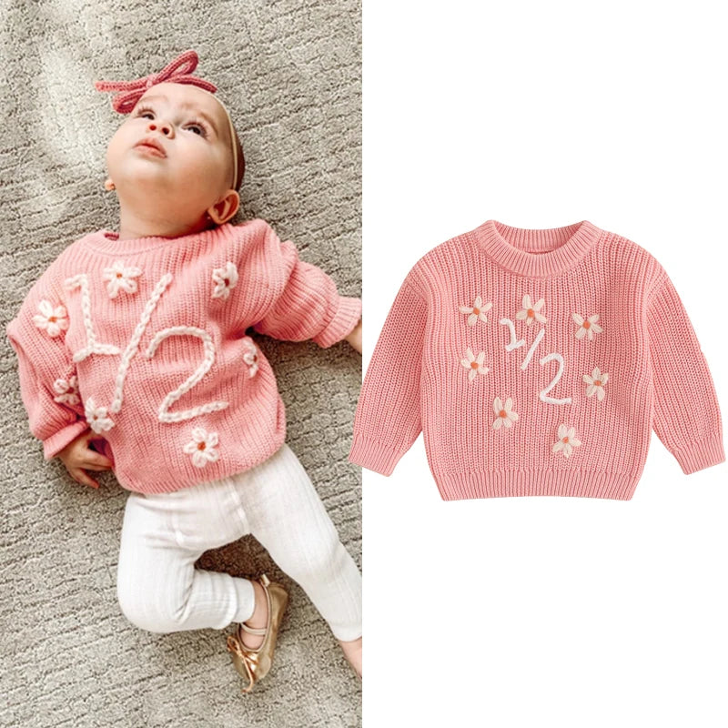 Embroidery Sweaters Long Sleeve
