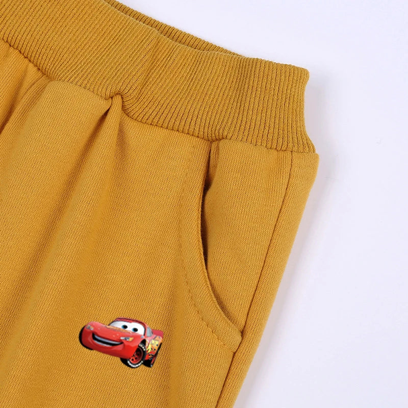 3 Piece Cartoon Cars Knitted Tracksuit